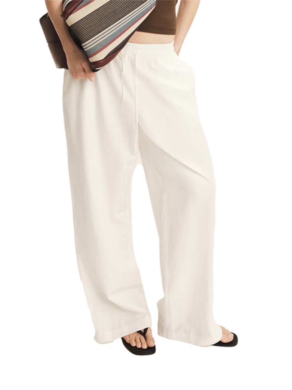 White linen blend pants – XL – NWT
